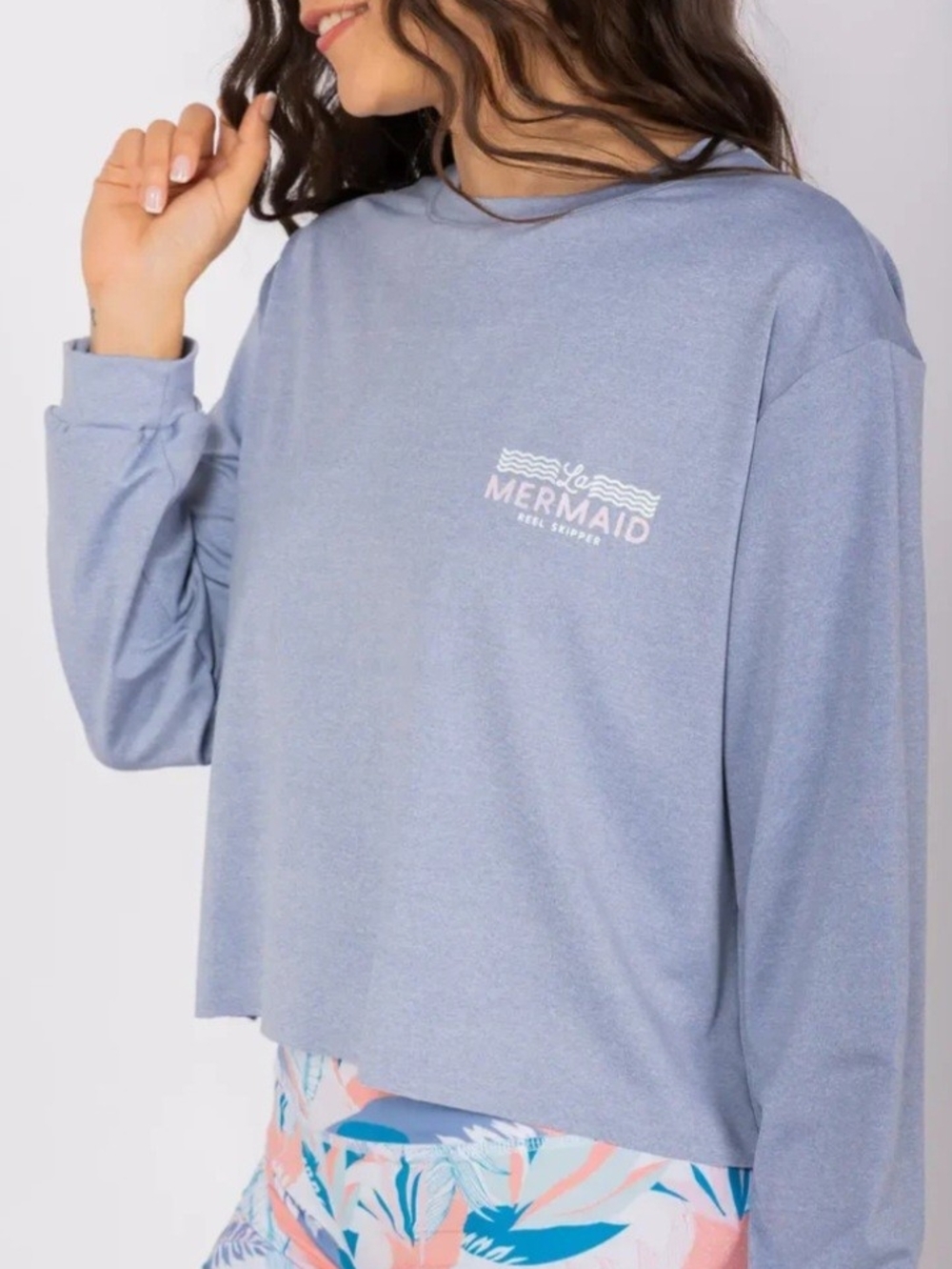 Reel Skipper La Mer Mermaid Light Blue Long-Sleeve Tee